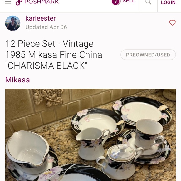 Vintage  brand new Mikasa Charisma Black set fir 12 Japan complete set - Picture 2 of 4